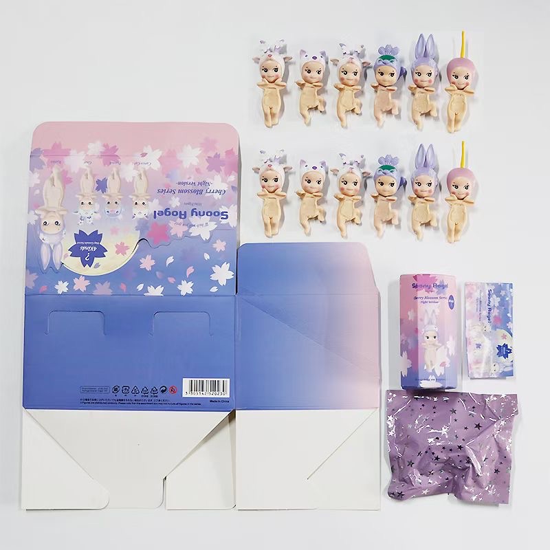 Night Sakura party angel doll hand do blind box drag face angel mobile phone computer decorative accessories doll display blind box toys wholesale new details Picture