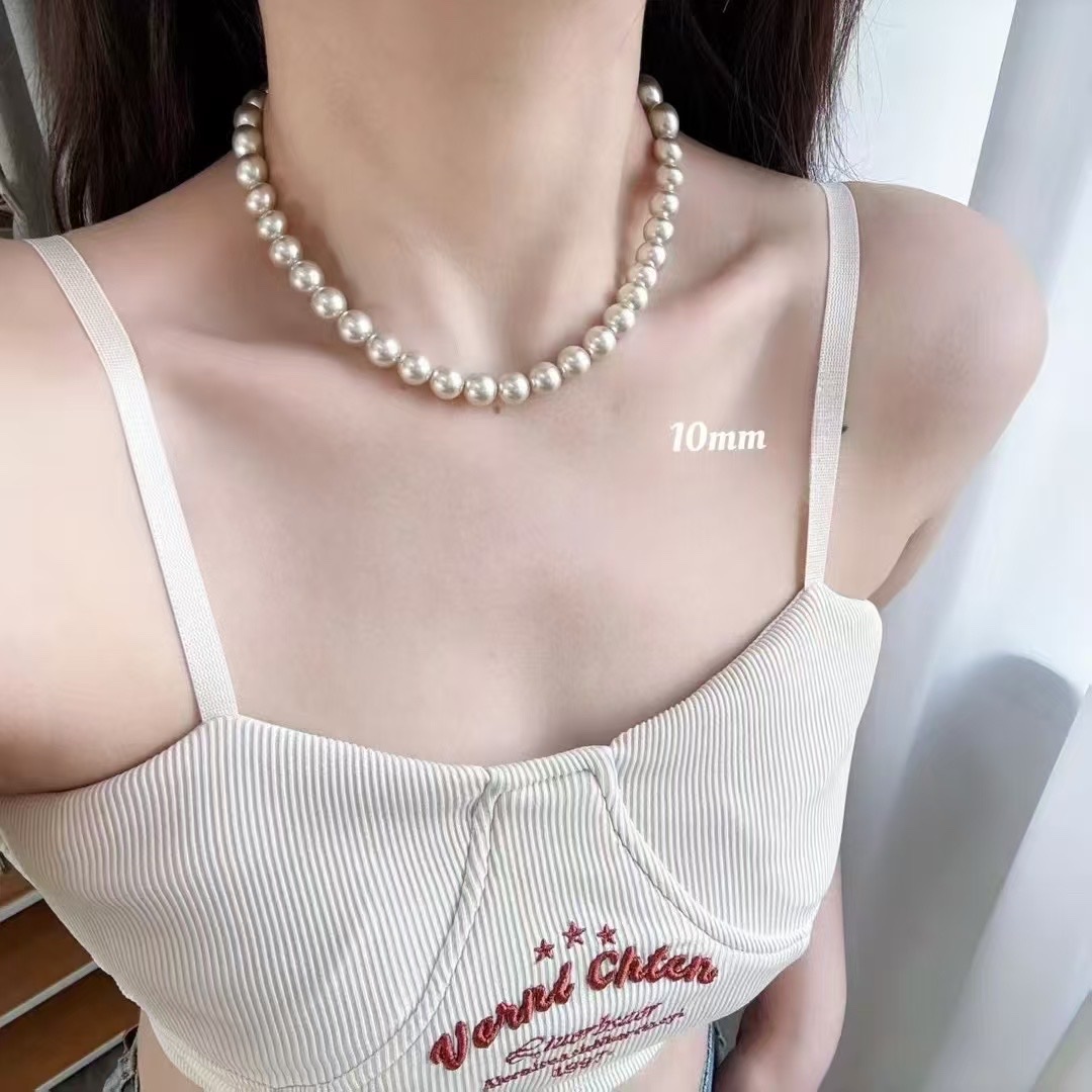 珍珠项链女款 设计气质优雅 珍珠饰品 简约时尚首饰礼物珍珠项链白底实物图