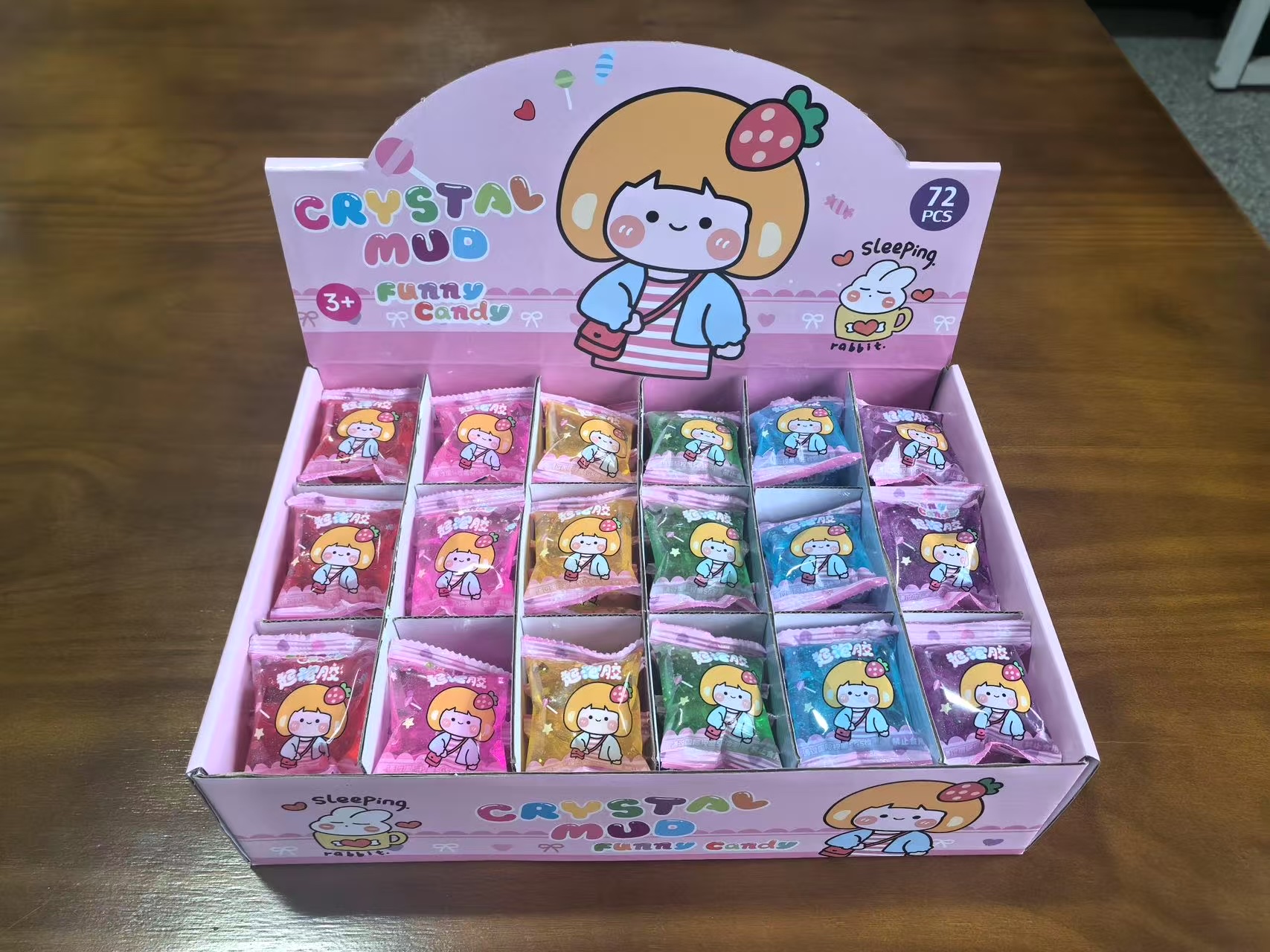 厂家直供糖果包装散装透明粘液史莱姆粘液果冻泥戳戳泥透明泥星空泥泰透软泥儿童玩具详情图8