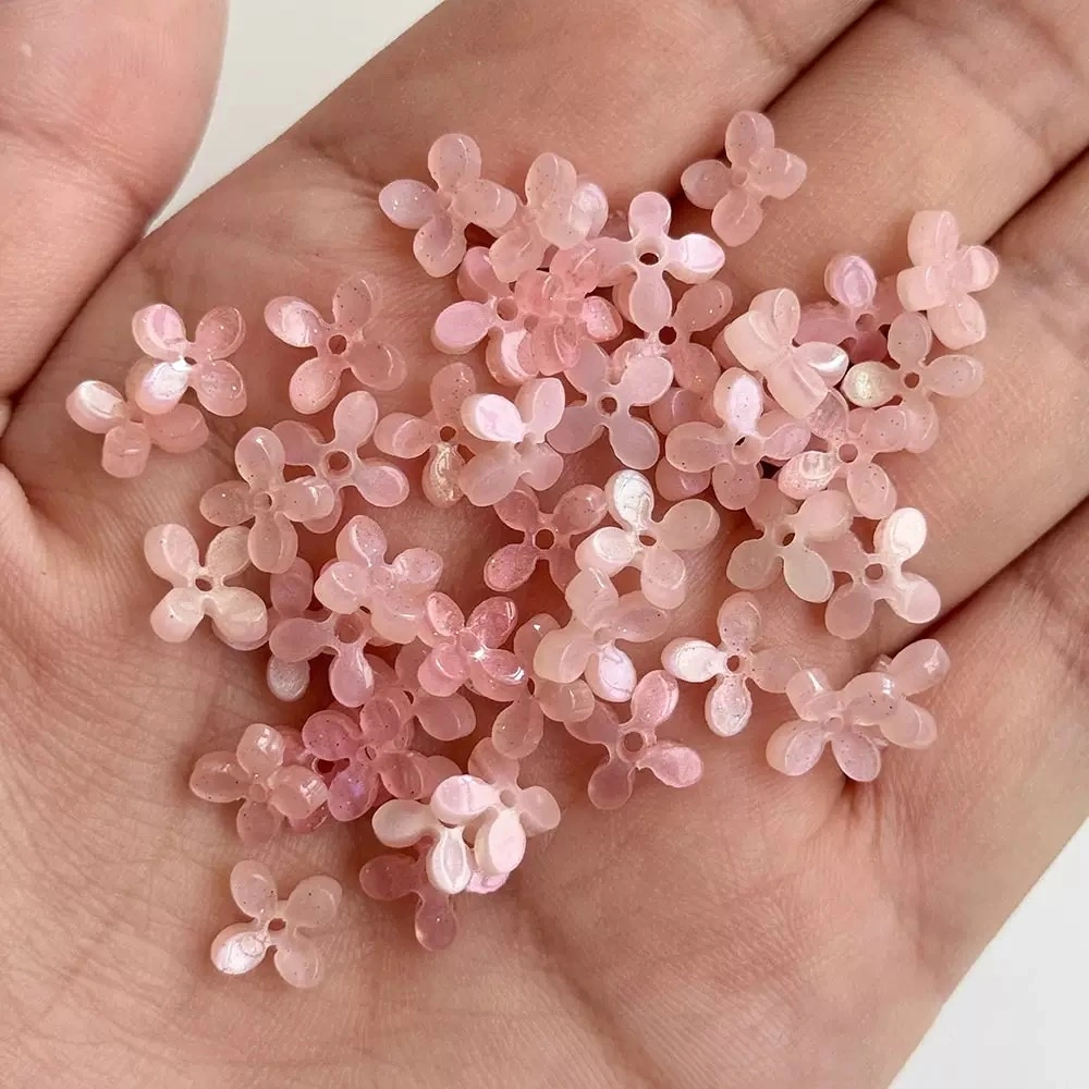 Exclusive for foreign trade, DIY ancient-style headwear, diy mini earrings, multi-color acetic acid imitation shell, osmanthus gradient new color ancient-style handcrafted accessories, direct sales from Yiwu factory, self-produced detail image 4