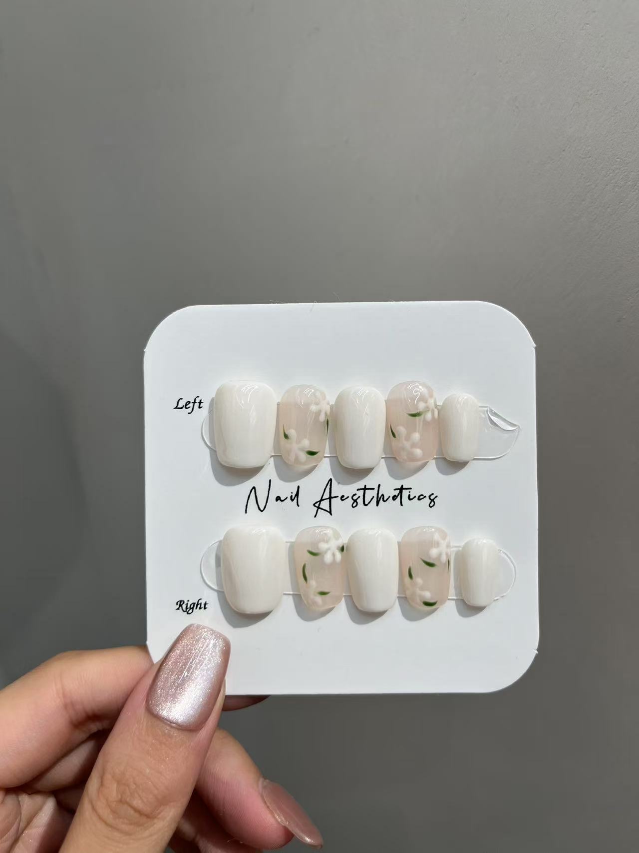 Pure handcrafted wearable nail art set, nail plate fake nail set, wearable nail plate fashionable style, wearable nail patch, new nail art nail decoration, wearable nail art detail image 3