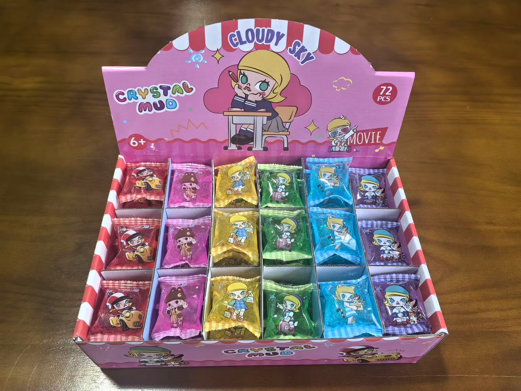 厂家直供糖果包装散装透明粘液史莱姆粘液果冻泥戳戳泥透明泥星空泥泰透软泥儿童玩具详情图12