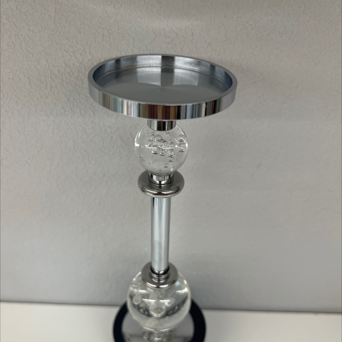 北欧轻奢简约水晶底座烛台样板间客厅玄关水晶摆件家用烛光晚餐浪漫蜡烛台 家居摆件详情图3