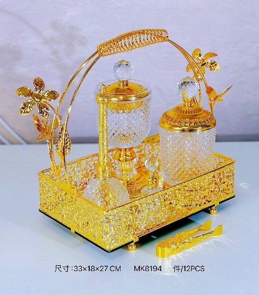 香篆沉香线香专用香炉 高档香道用具 精致合金玻璃香炉 生活的必备  中东爆款