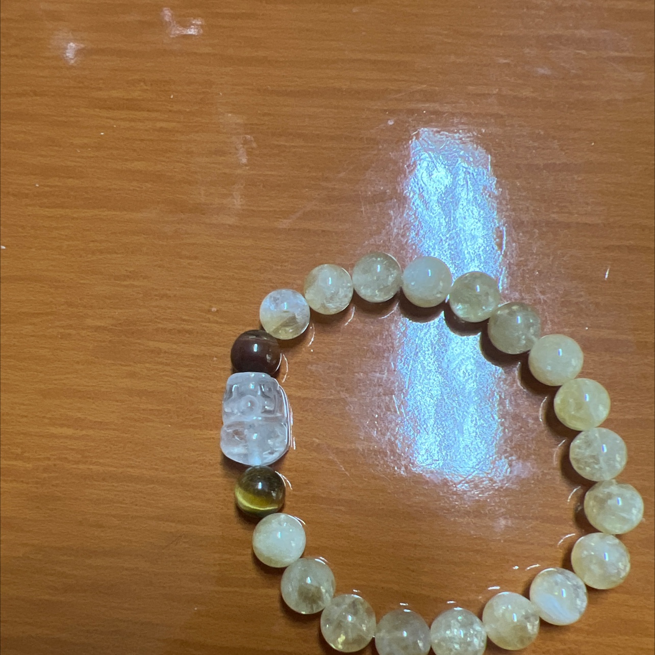 黄塔晶搭配虎眼石搭配主配貔貅DIY水晶珠子手串火热爆款饰品