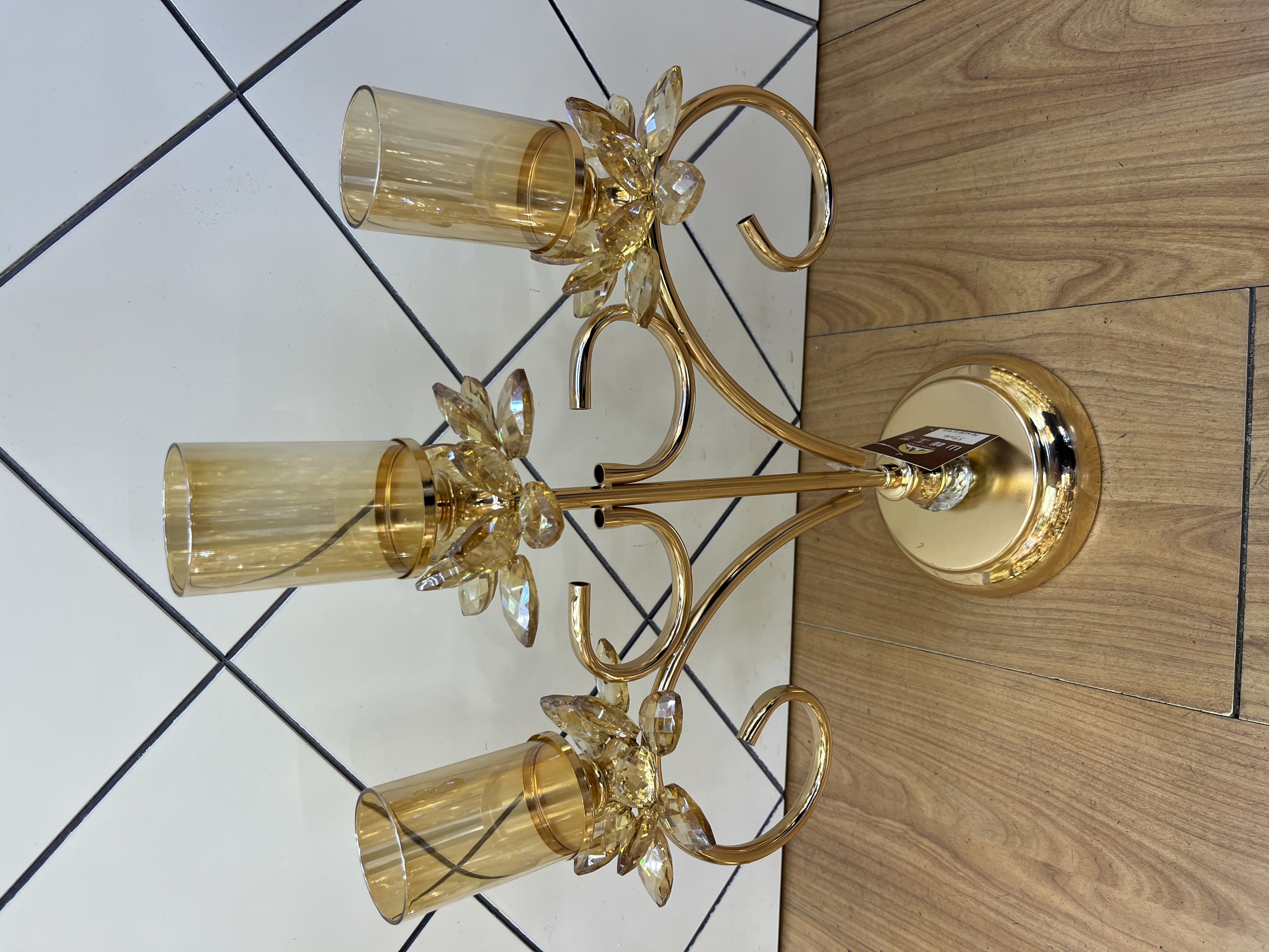 S926金属烛台 合金烛台 水晶烛台 玻璃烛台家居装饰品装饰工艺品细节图