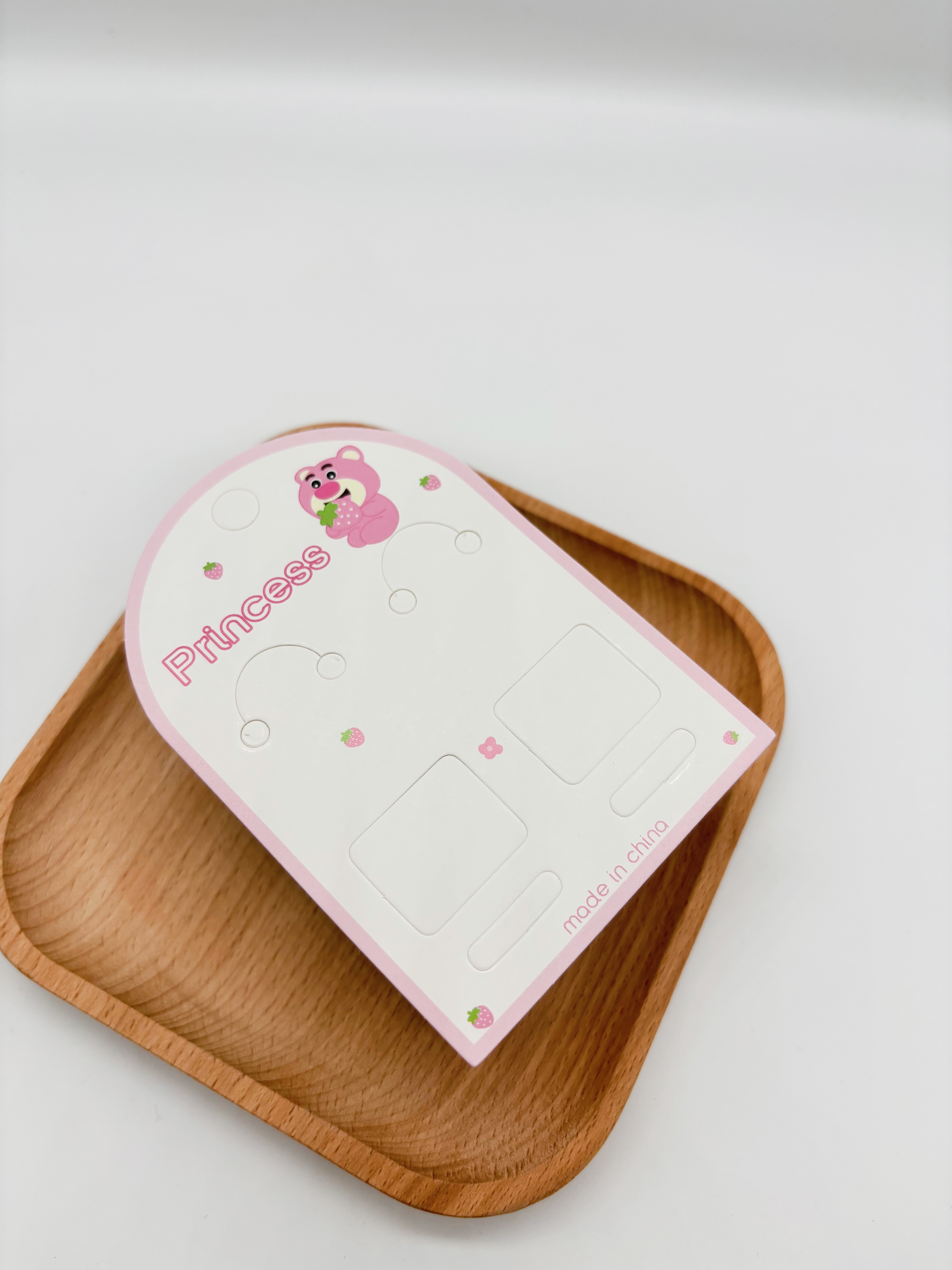 6.7*10草莓熊抓夹发夹发饰卡纸儿童发圈发绳卡片产品图