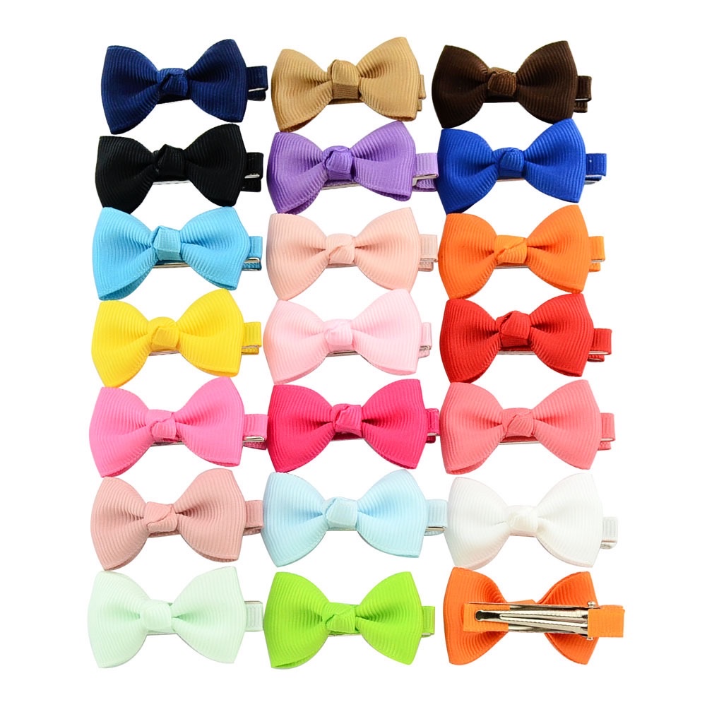 20-color solid color children's hair accessories from Amazon, Europe and America, will charm you. Baby bow side hair clips, children's summer cute hair accessories, girls' summer cute Specification image