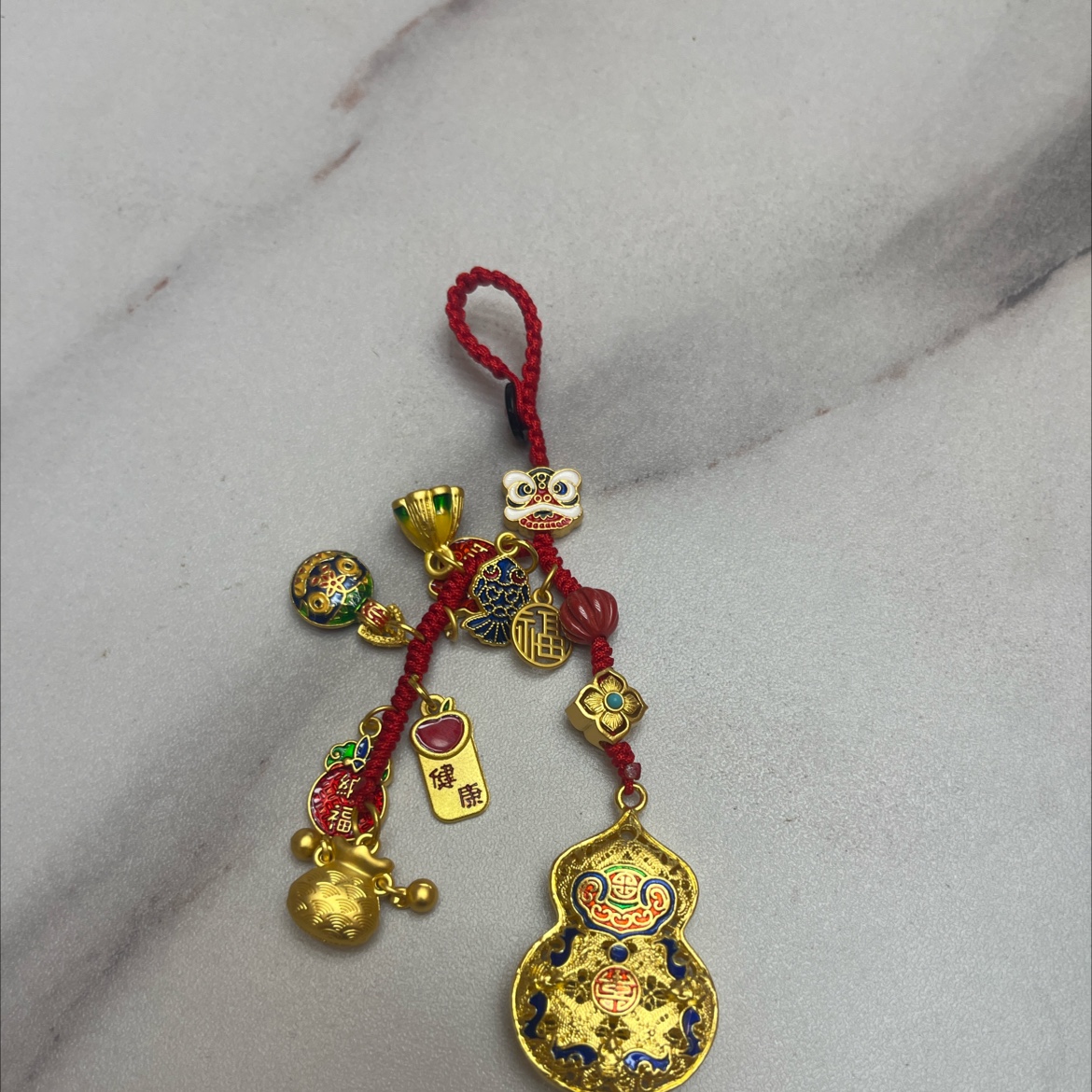 古法金钥匙扣包挂，文创工艺挂坠，葫芦钥匙扣。