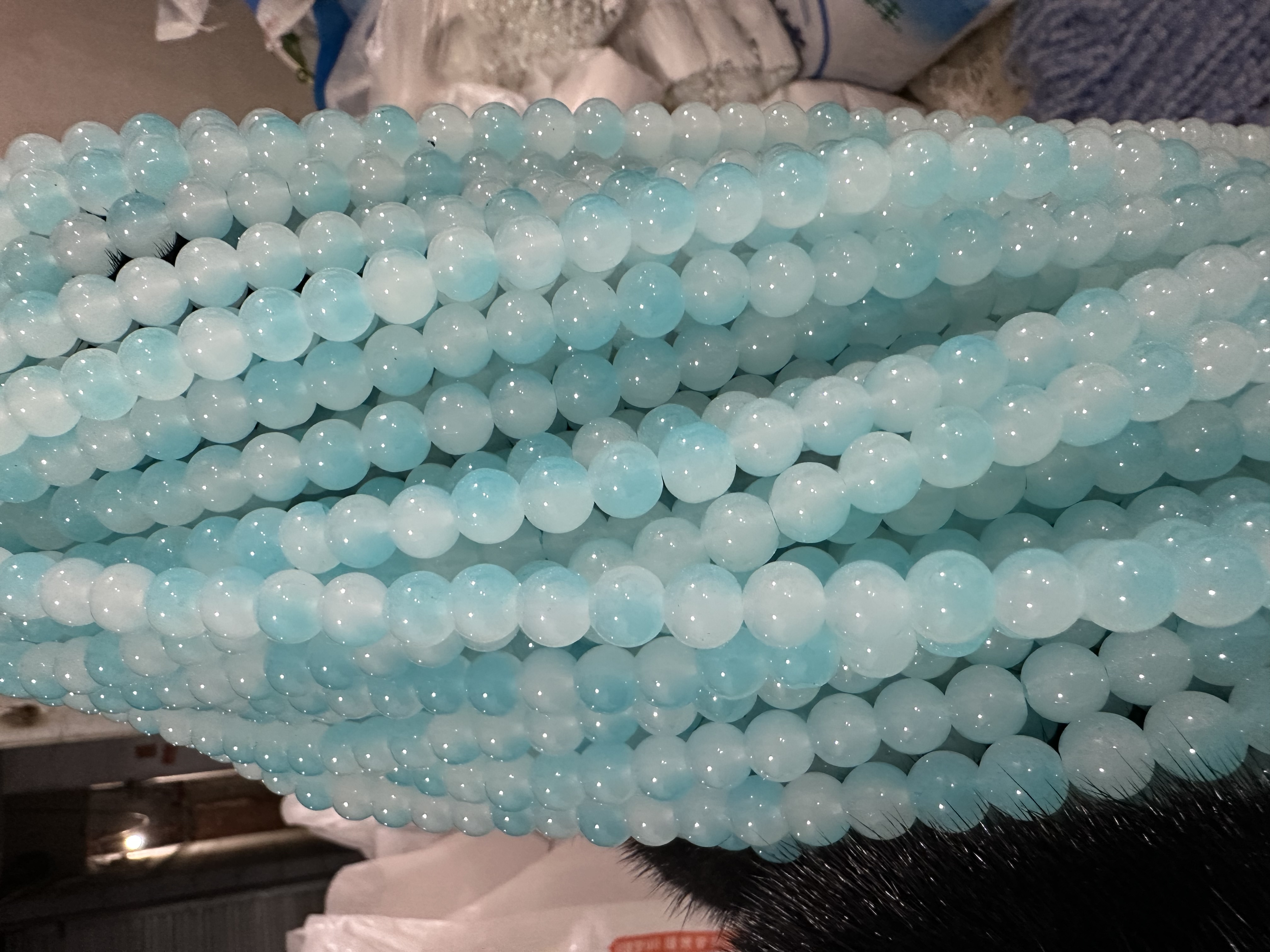 琉璃串珠散珠 珠子手工DIY材料包 米珠首饰配件 手串手链项链原料珠子串珠散珠珠子散珠米珠白底实物图