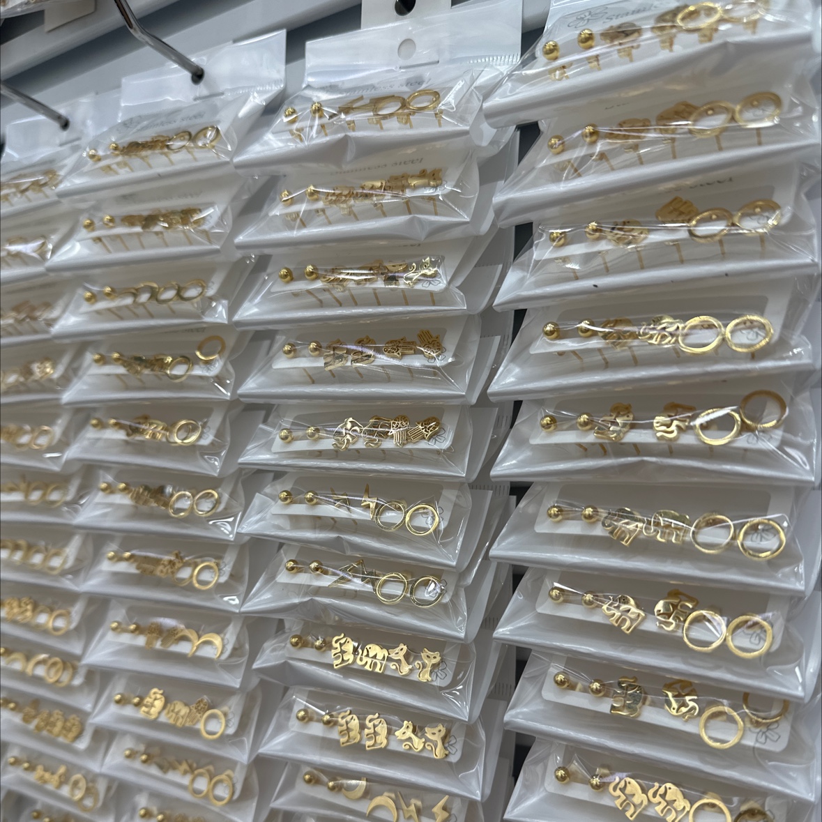 日韩气质简约珍珠耳环镶嵌钻石圆形3件套耳钉套装个性百搭耳饰女详情图3