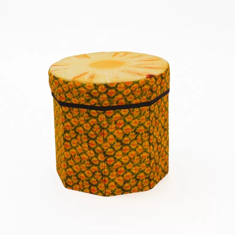 The velvet fresh fruit storage stool can be sat on, folded, and used for organizing and storing miscellaneous items. It is a watermelon stool and a children's stool Specification image