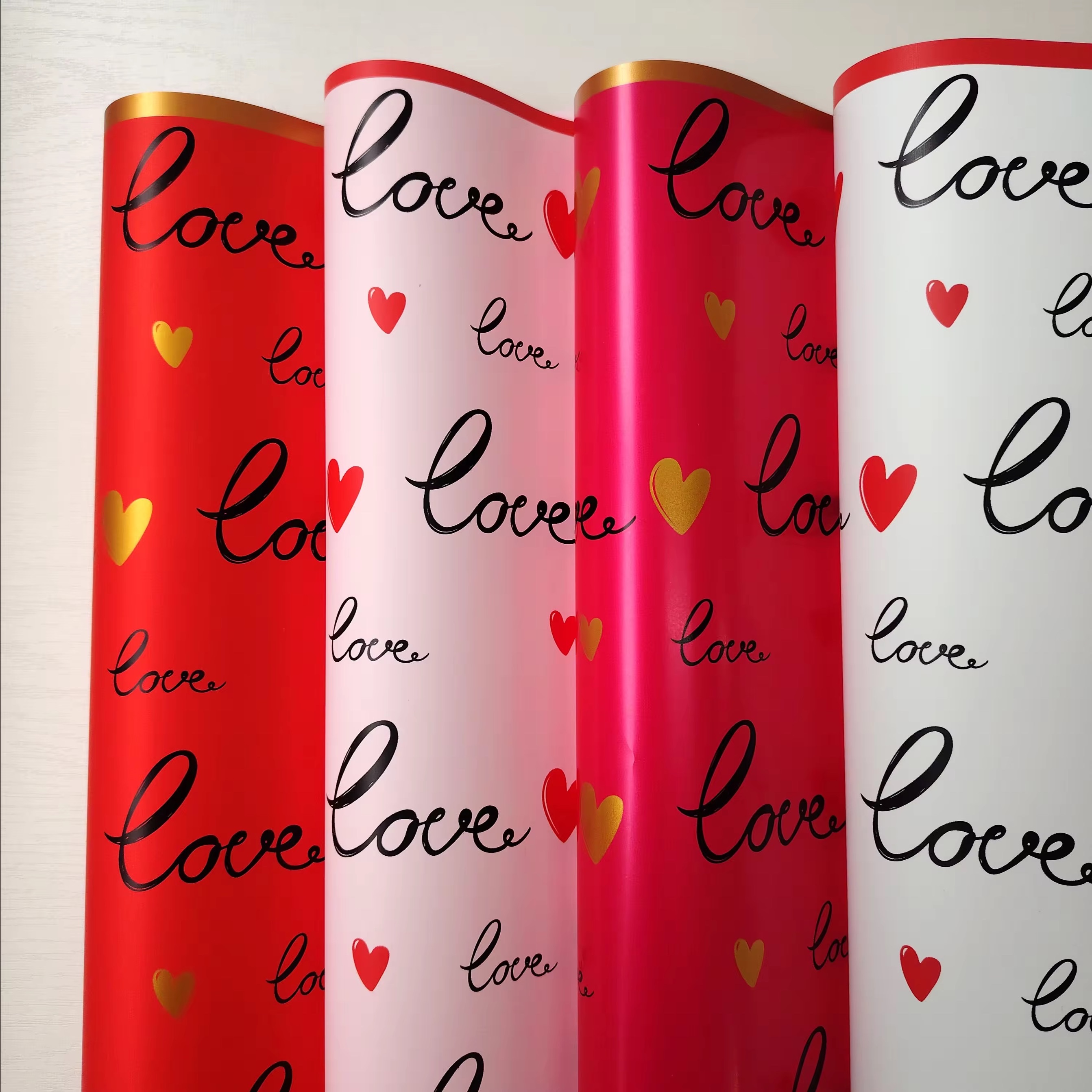 镭射纸压褶皱纹纸 鲜花花束包装纸 精美花束包裝紙 创意DIY手工材料 玫瑰礼品装饰用品