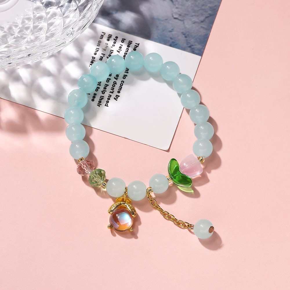 水晶手链闪耀光泽 高档水晶手串时尚女士饰品 精致手链独特设计款