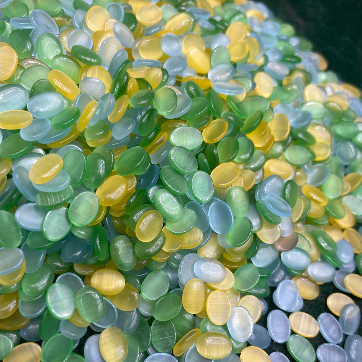 小清期饰品半成品猫眼材质，热销diy手工制作小配件介面珠子产品图