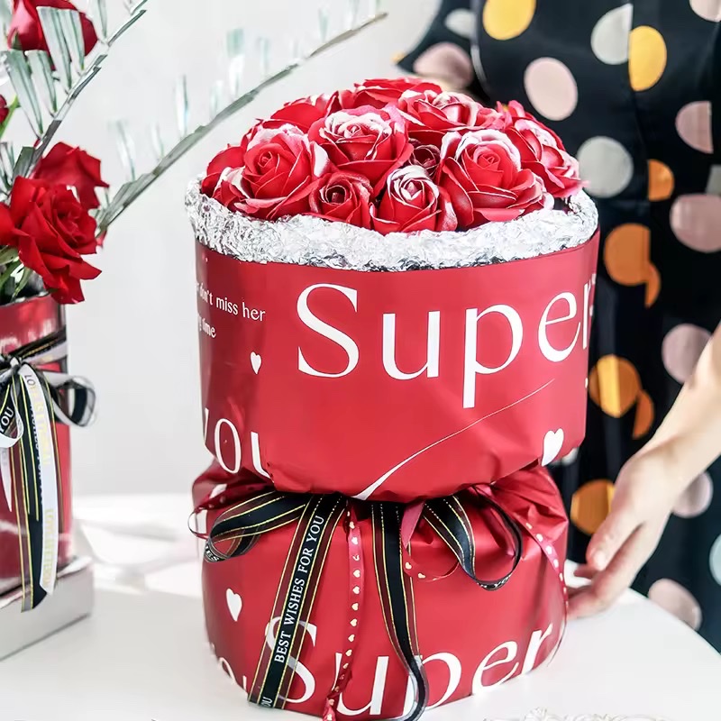 超级爱  鲜花包装纸
57*57cm 20张/包 100包/件花束包裝紙详情7