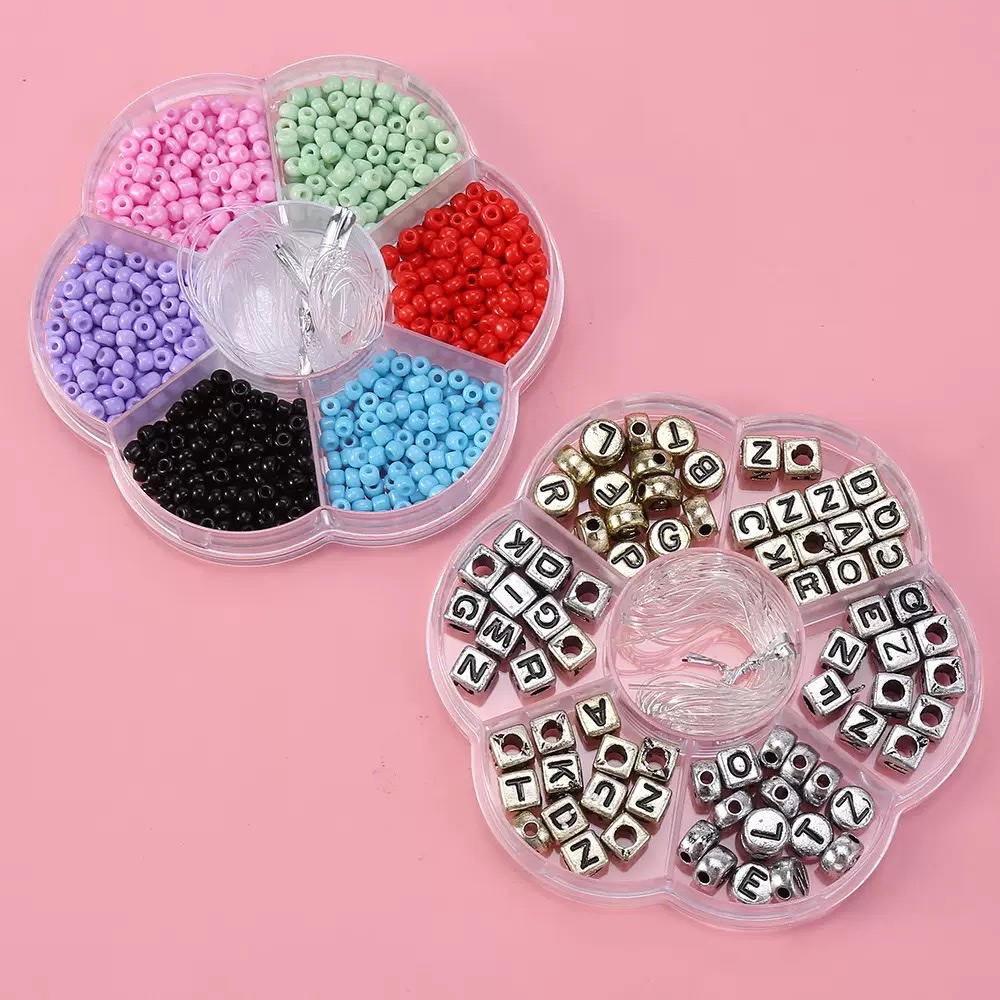 创意玩具 串珠窜珠饰品配件盒 DIY手工艺材料盒子儿童益智玩具串珠产品图
