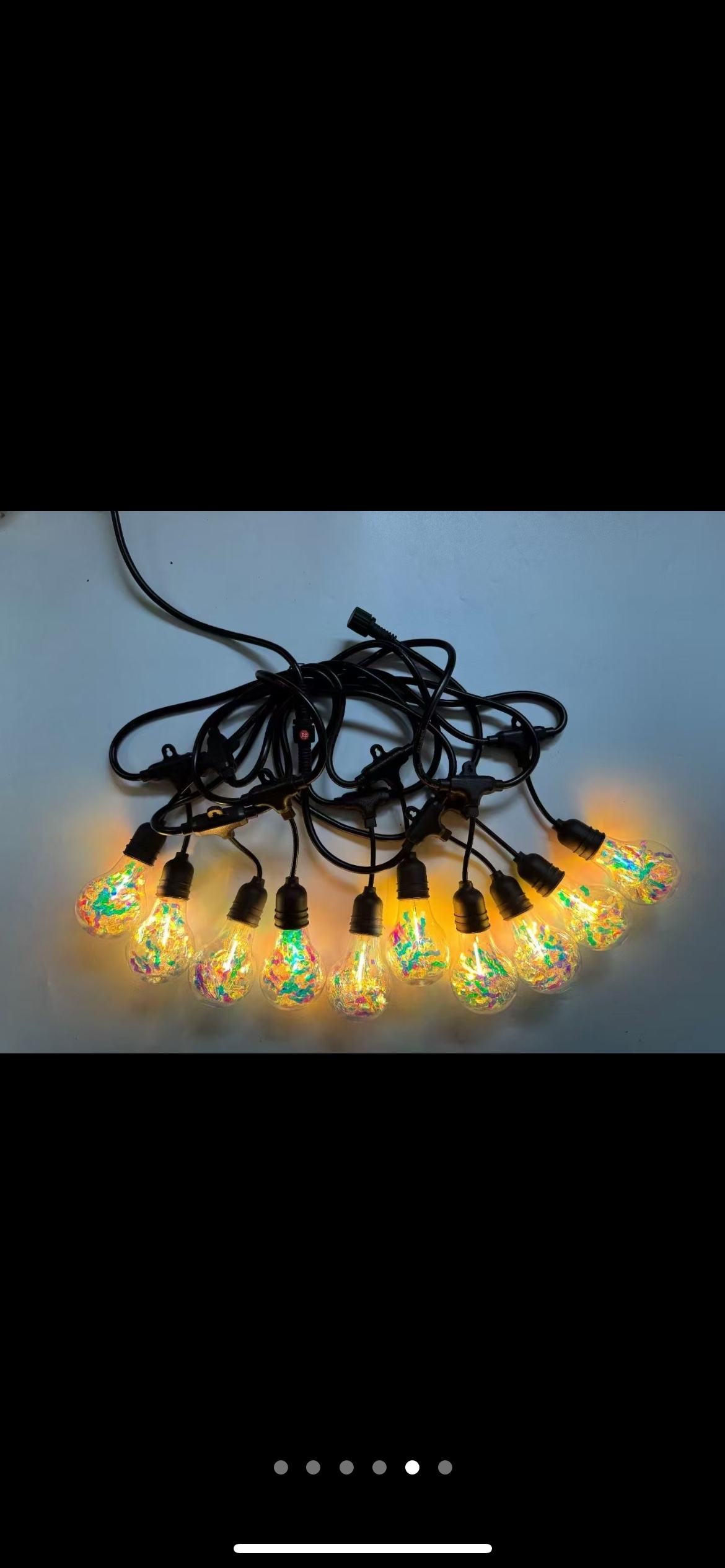 彩色星星灯泡灯串 吊顶LED长条灯带 灯带装饰灯串 环保节能 室内外装饰照明新款装饰灯圣诞灯系列𠂆家直供灯串彩色星星灯详情图6