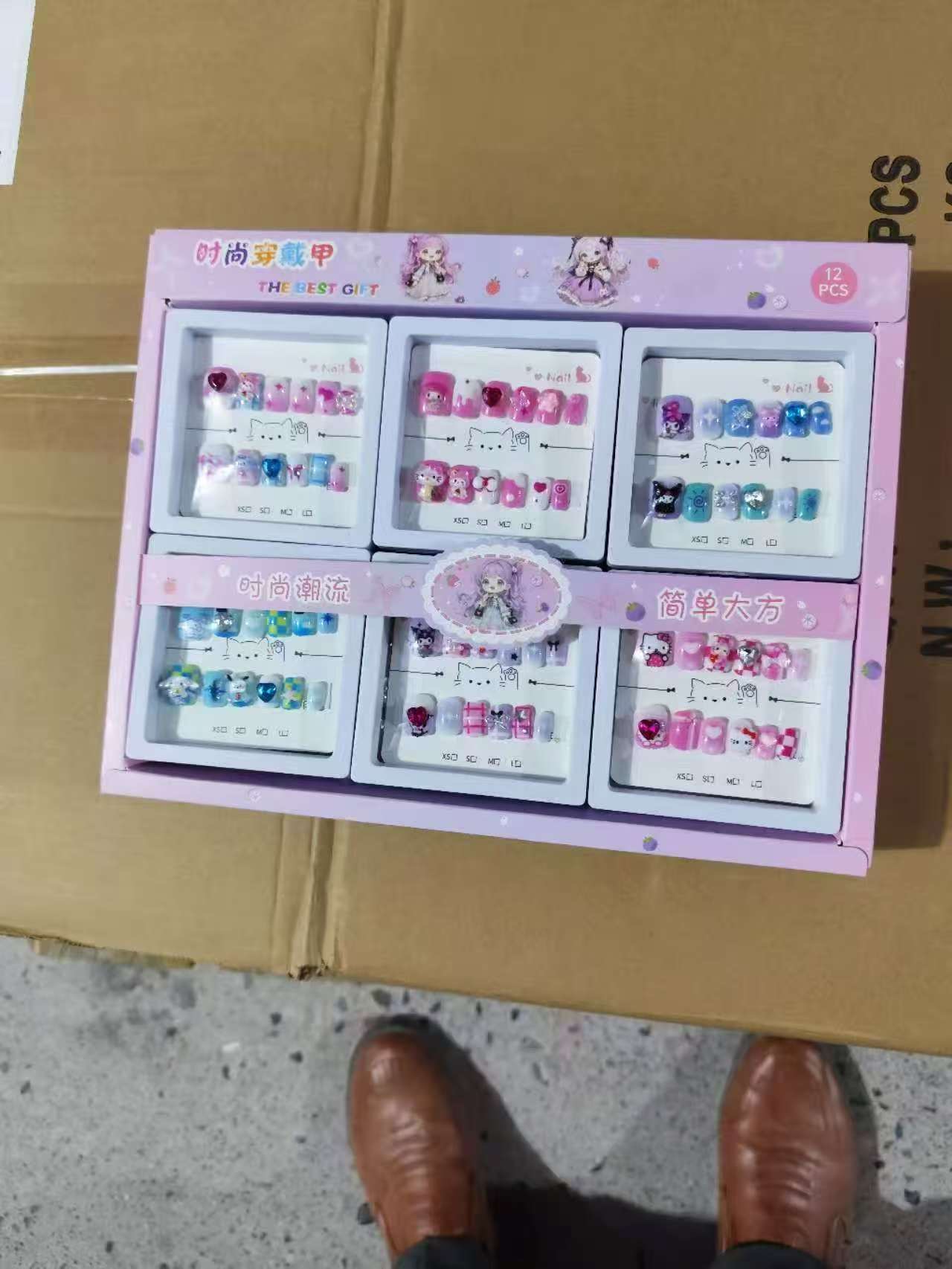 穿戴甲，明星同款穿戴甲，炫彩指甲，2025中长款穿戴甲，蝴蝶结猫眼小萝莉可拆卸指甲甲片短款小黑朋友小猫显白可爱详情图10