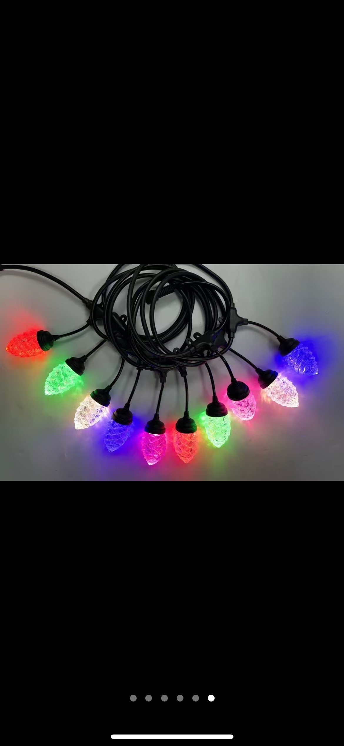 彩色星星灯泡灯串 吊顶LED长条灯带 灯带装饰灯串 环保节能 室内外装饰照明新款装饰灯圣诞灯系列𠂆家直供灯串彩色星星灯详情图5