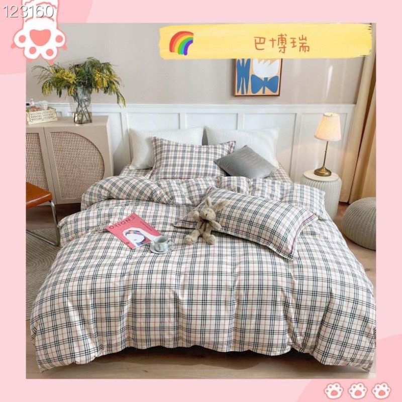 四件套日式简约风美棉高档水洗棉