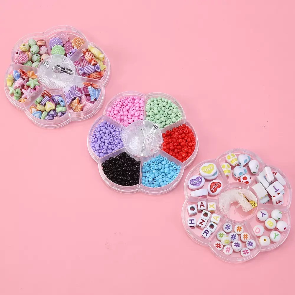 创意玩具 串珠窜珠饰品配件盒 DIY手工艺材料盒子儿童益智玩具串珠详情图5