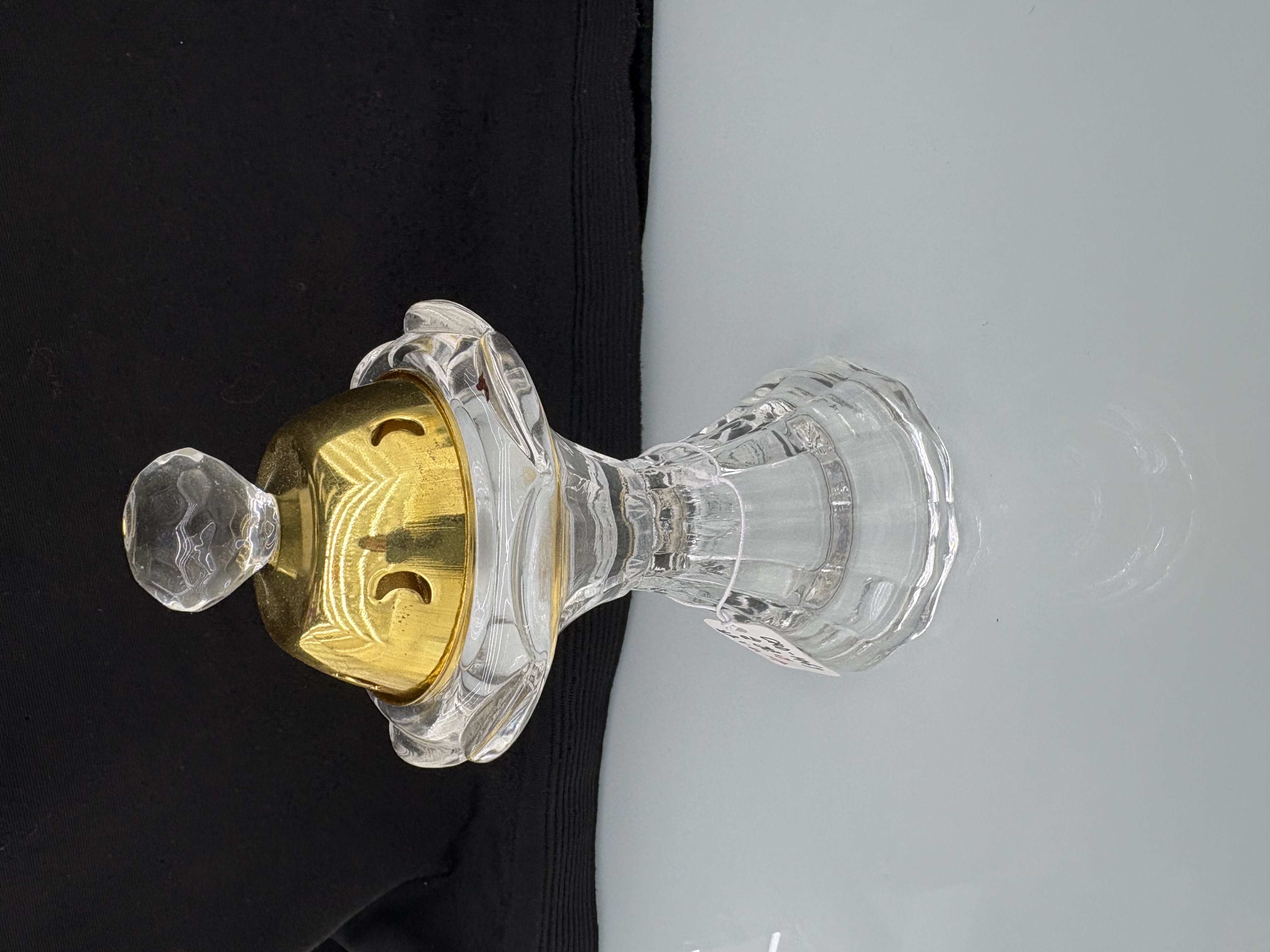 Middle Eastern crystal incense burner and glass wax table ornaments