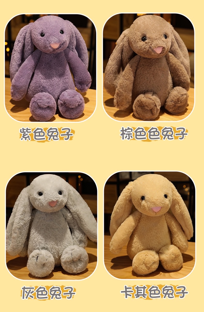 Cute long-eared rabbit plush toys, popular Easter rabbit dolls, ear-hanging figurines, girls' stuffed dolls detail image 4