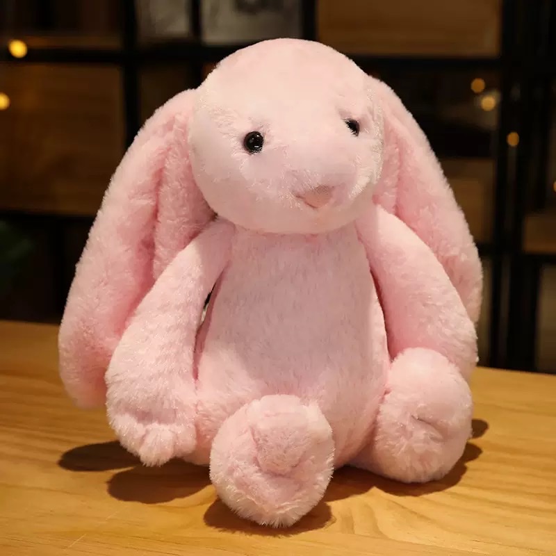 Cute long-eared rabbit plush toys, popular Easter rabbit dolls, ear-hanging figurines, girls' stuffed dolls Item Picture