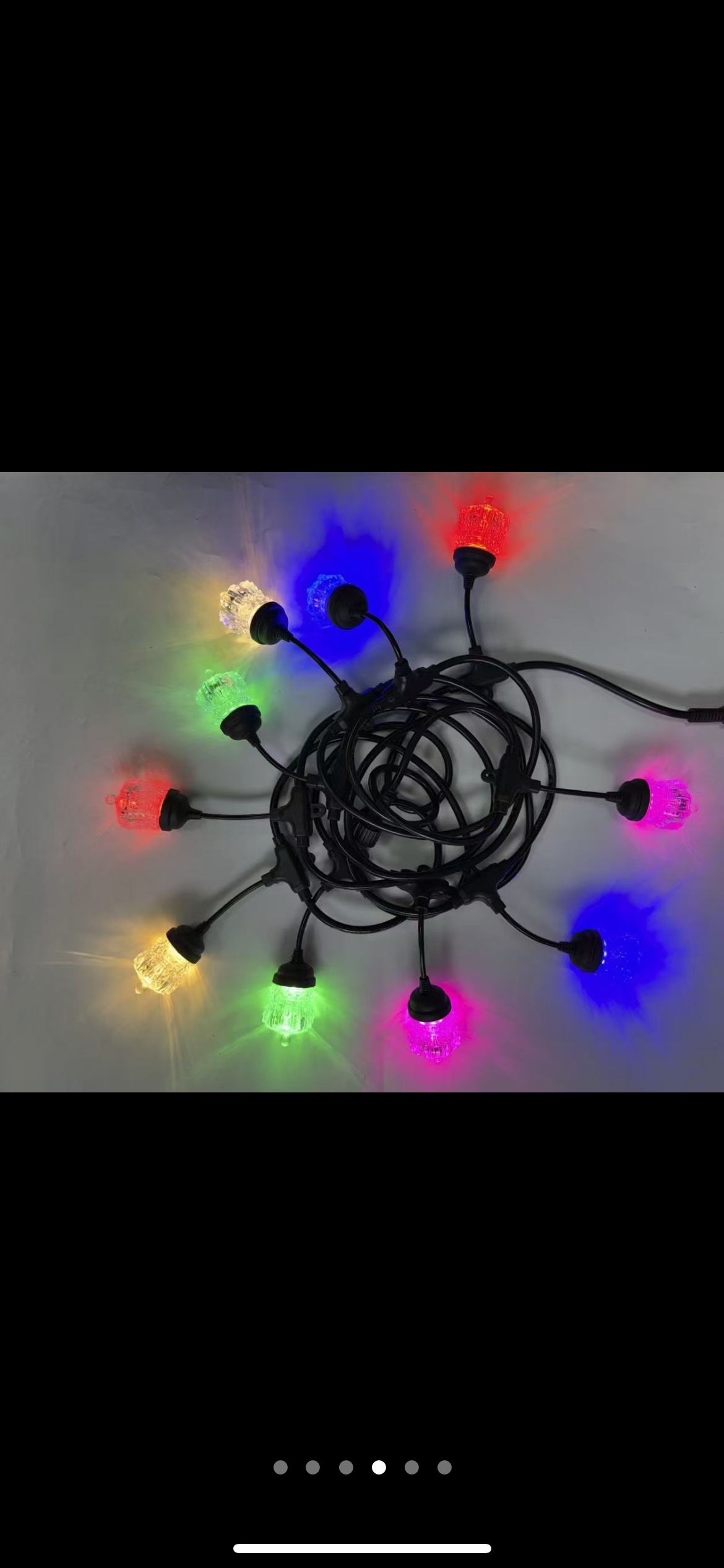 彩色星星灯泡灯串 吊顶LED长条灯带 灯带装饰灯串 环保节能 室内外装饰照明新款装饰灯圣诞灯系列𠂆家直供灯串彩色星星灯详情图7