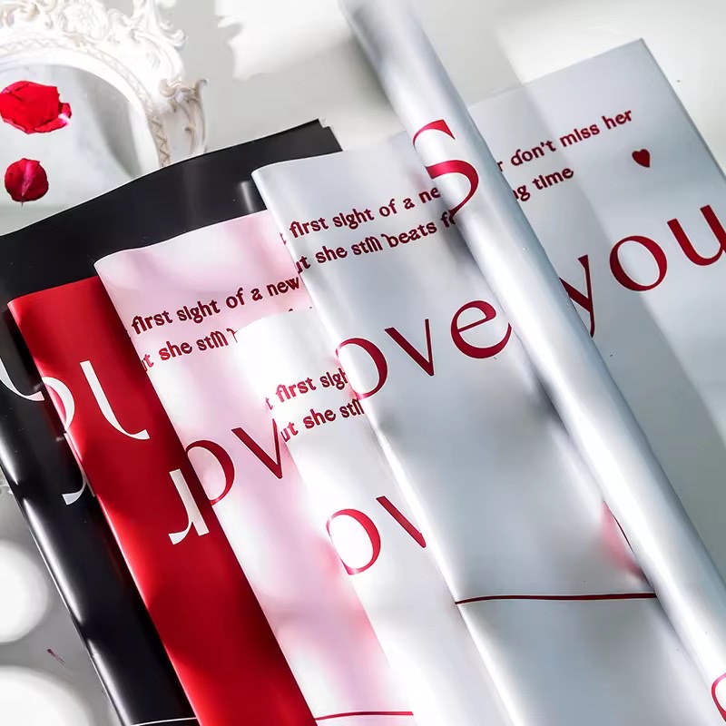 花包装/小花束包装单支/包装/哑光塑料纸/花资材产品图