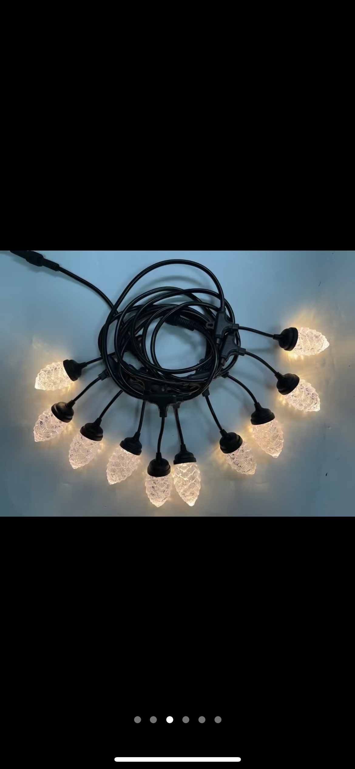 彩色星星灯泡灯串 吊顶LED长条灯带 灯带装饰灯串 环保节能 室内外装饰照明新款装饰灯圣诞灯系列𠂆家直供灯串彩色星星灯详情图8