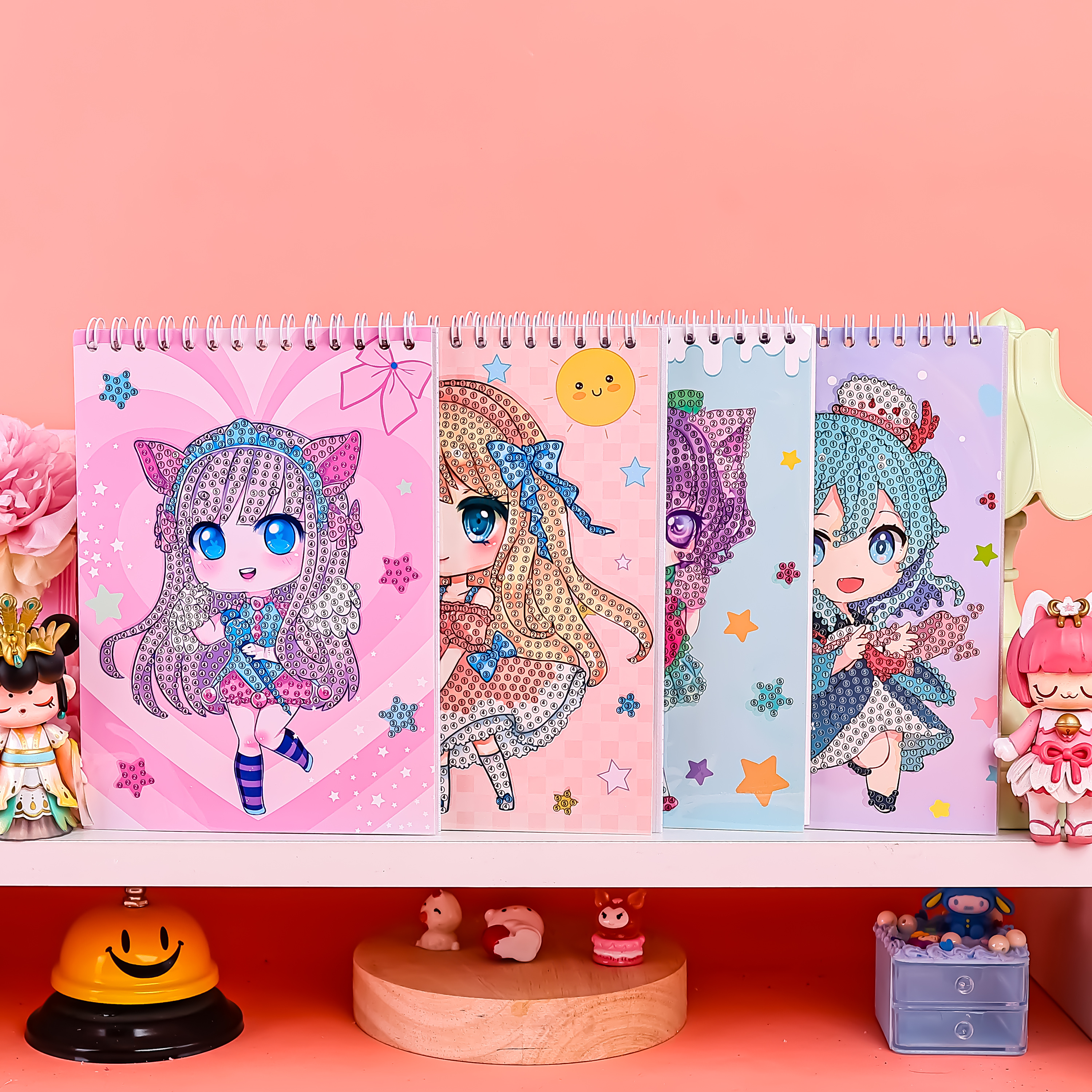 少女可爱贴纸，公主殿下贴纸钻石💎贴纸，小动物，贴纸，2025最新钻石贴花，儿童节礼物产品图