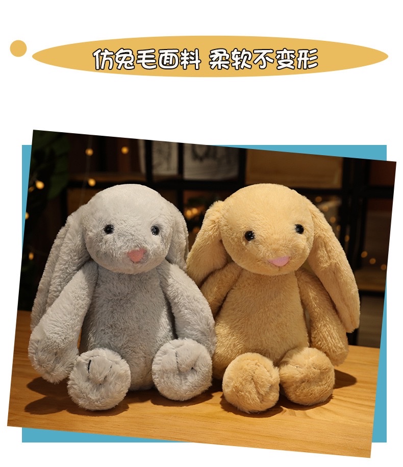 Cute long-eared rabbit plush toys, popular Easter rabbit dolls, ear-hanging figurines, girls' stuffed dolls detail image 11