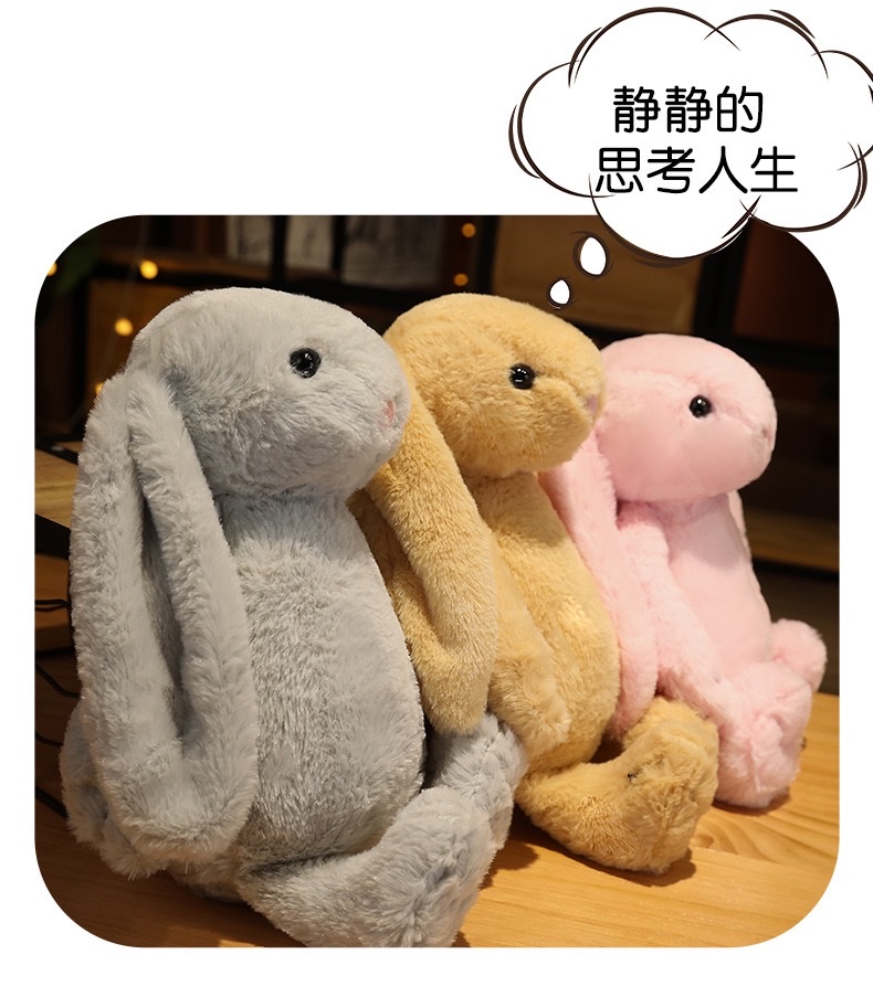 Cute long-eared rabbit plush toys, popular Easter rabbit dolls, ear-hanging figurines, girls' stuffed dolls detail image 10