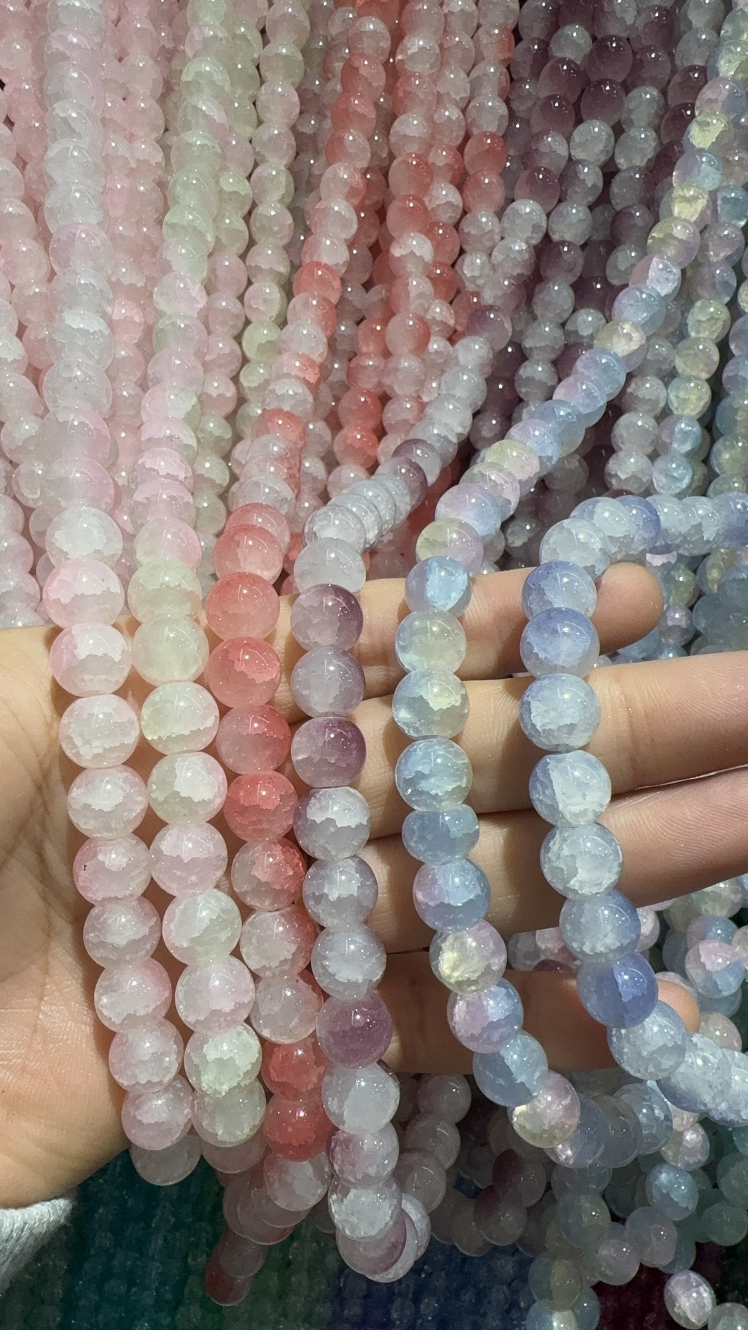Glass beaded loose beads Rice beads DIY handmade beads Accessories Exquisite durable bracelet necklace material bag full figure