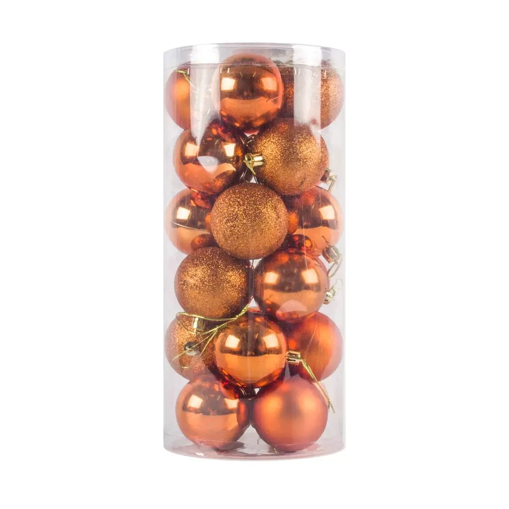 圣诞球 工厂 3/4/6/8cm圣诞球套装彩球挂件塑料电镀球圣诞树装饰详情图10