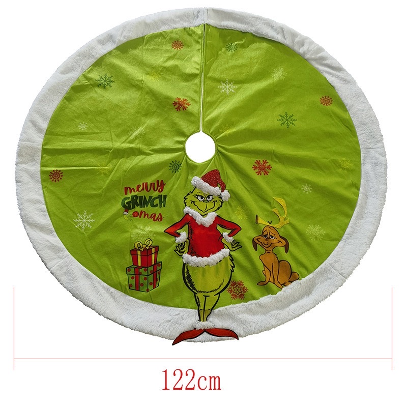 2025年爆款格林奇热销卡通动漫圣诞树裙成人儿童圣诞节日礼物装饰卡通圣诞帽节日装饰树裙详情图3