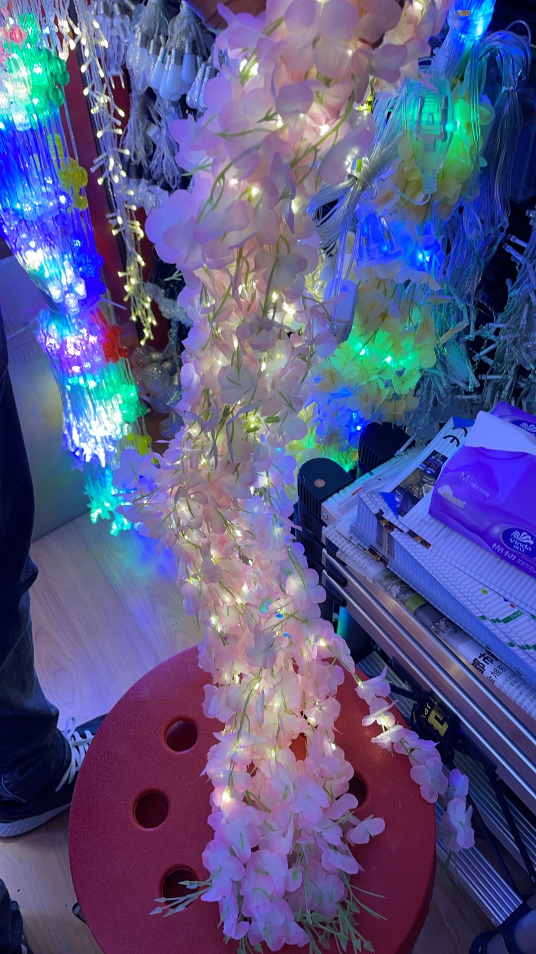 彩色星星灯泡灯串 吊顶LED长条灯带 灯带装饰灯串 环保节能 室内外装饰照明新款装饰灯圣诞灯系列𠂆家直供灯串彩色星星灯详情图4