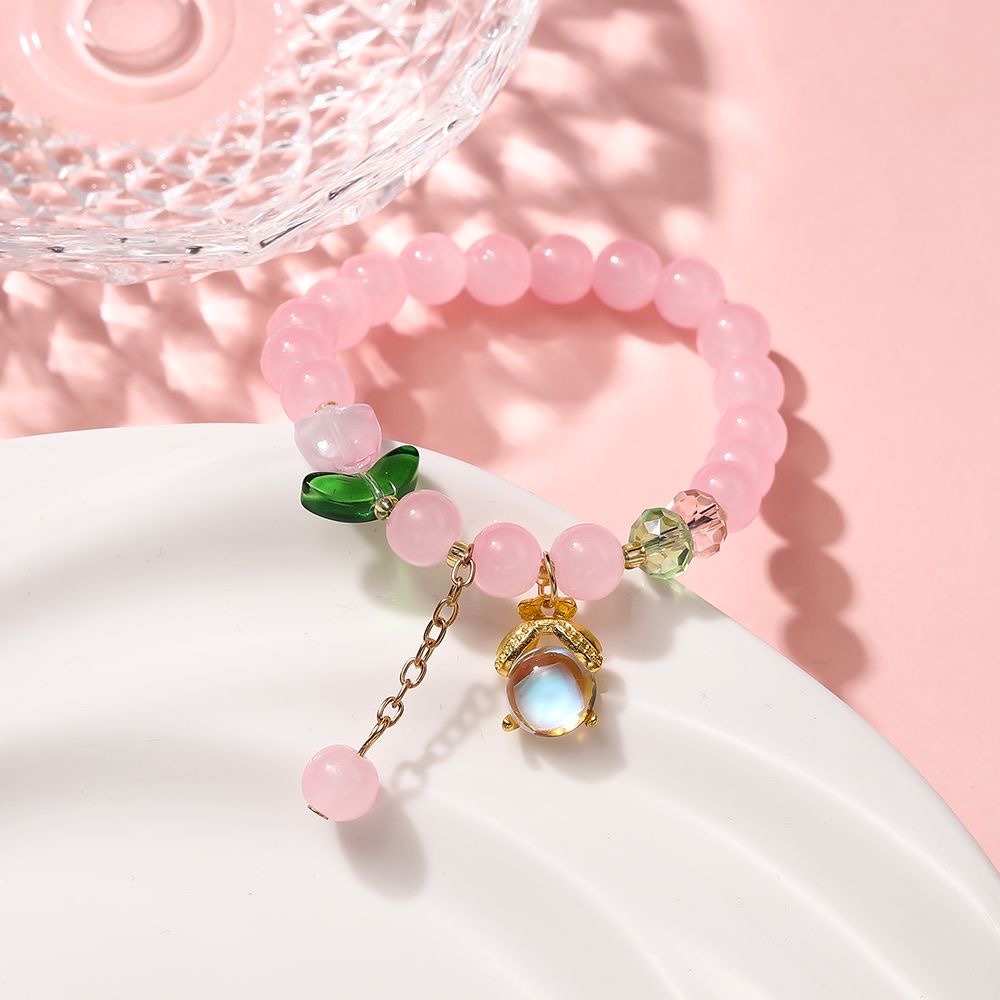 水晶手链闪耀光泽 高档水晶手串时尚女士饰品 精致手链独特设计款白底实物图