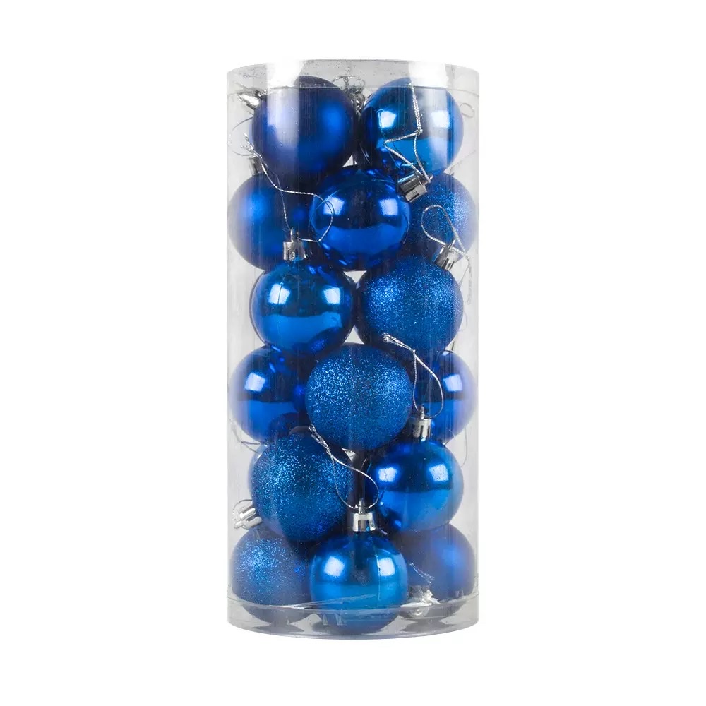 圣诞球 工厂 3/4/6/8cm圣诞球套装彩球挂件塑料电镀球圣诞树装饰详情图8