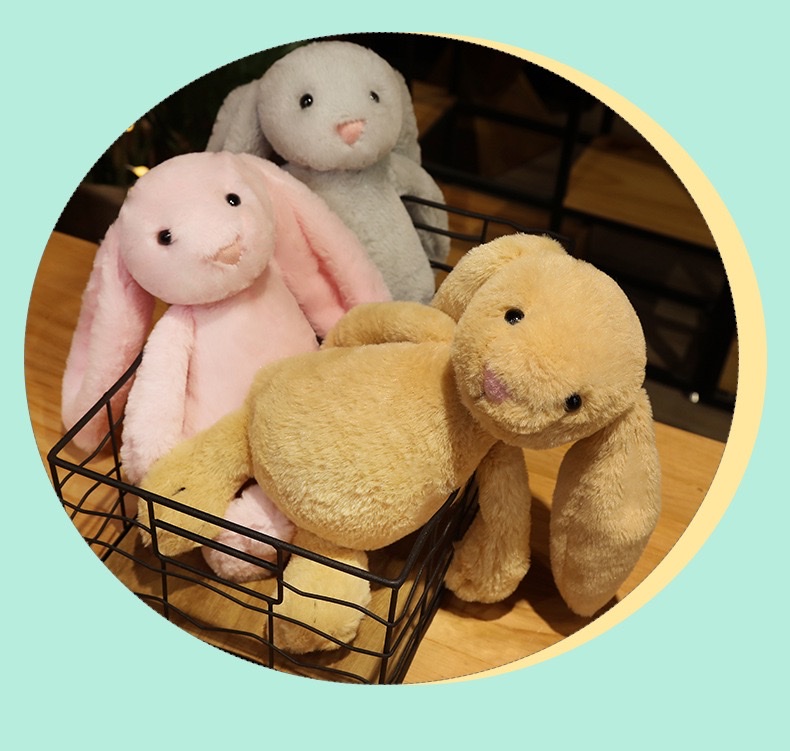 Cute long-eared rabbit plush toys, popular Easter rabbit dolls, ear-hanging figurines, girls' stuffed dolls detail image 8