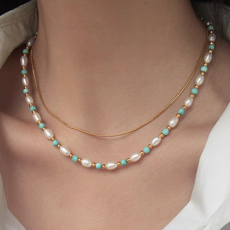 Natural pearl necklace, pearl chain accessory, exquisite ladies' jewelry, elegant and refined pearl necklace Item Picture