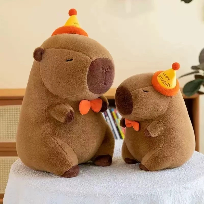 French fries, backpack, scarf, Kapibara doll, stretchable nasal capybara, plush toy doll, cute and ugly guinea pig detail image 8