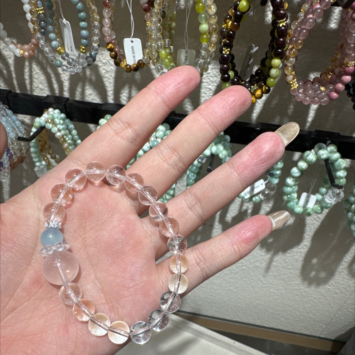 朱砂十八籽水晶手串 佩戴佳品 手链饰品 佛珠手串 男女通用款产品图