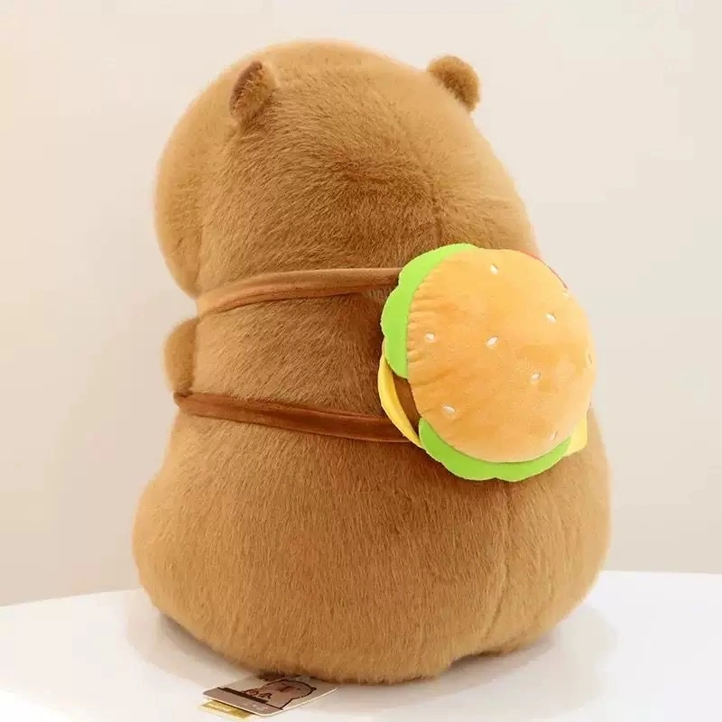 French fries, backpack, scarf, Kapibara doll, stretchable nasal capybara, plush toy doll, cute and ugly guinea pig detail image 10
