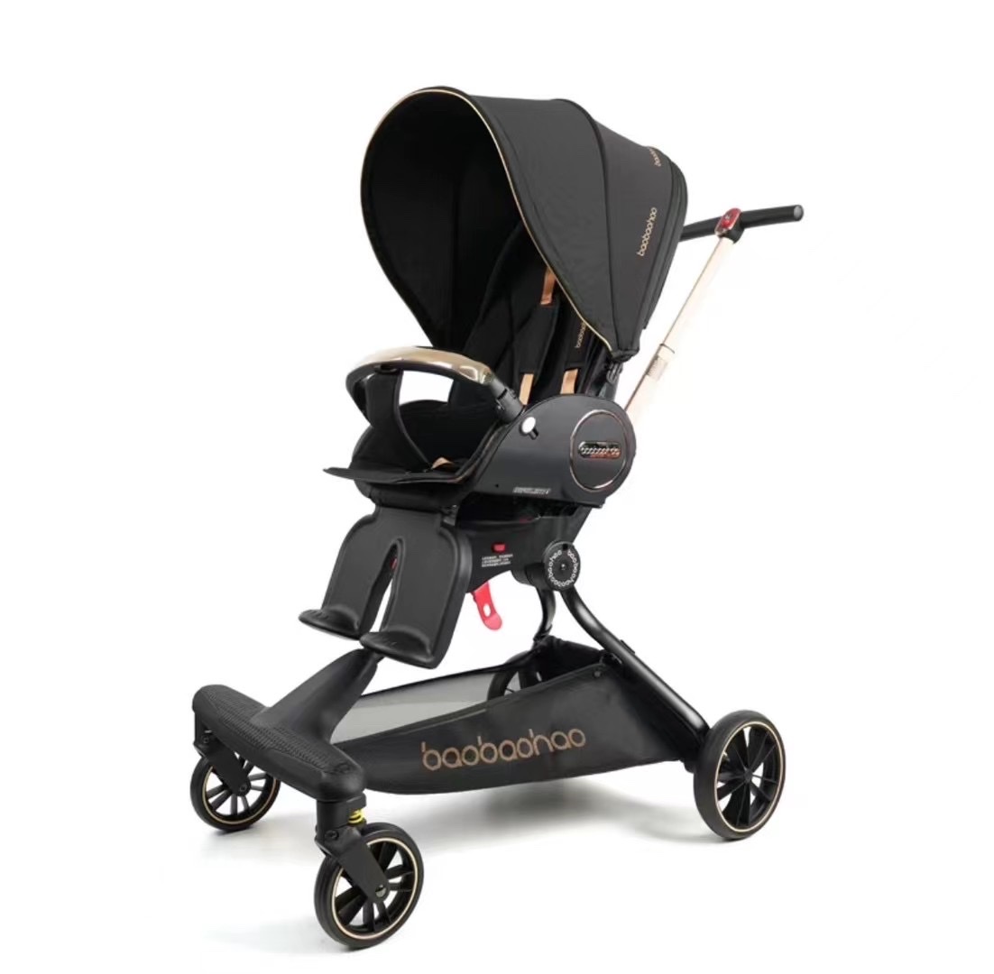 宝宝好V9溜娃神器遛娃手推车高景观可坐可平躺轻便可折叠婴儿推车