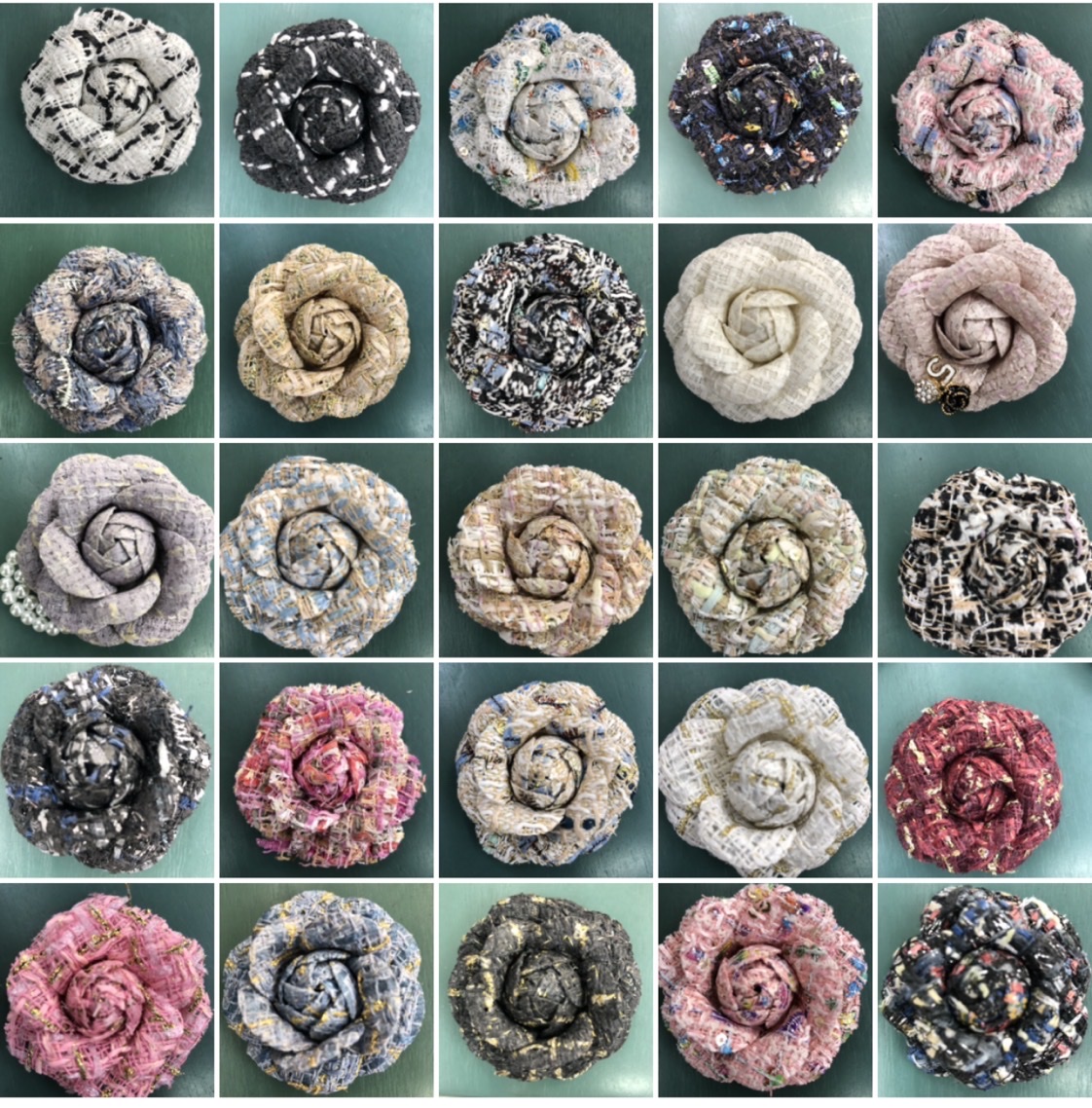 丫丫新款布艺小香风玫瑰花山茶花发饰胸花鞋花