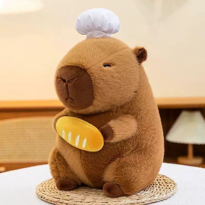 French fries, backpack, scarf, Kapibara doll, stretchable nasal capybara, plush toy doll, cute and ugly guinea pig detail image 11