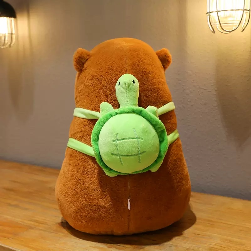French fries, backpack, scarf, Kapibara doll, stretchable nasal capybara, plush toy doll, cute and ugly guinea pig Item Picture